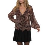 Women's Sadie And Sage Wild Dreams Ruffle Long Sleeve V-Neck Blouse - Thumbnail 1 of 4