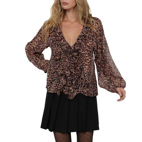 Women's Sadie And Sage Wild Dreams Ruffle Long Sleeve V-Neck Blouse - Primary Image