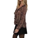 Women's Sadie And Sage Wild Dreams Ruffle Long Sleeve V-Neck Blouse - Thumbnail 2 of 4