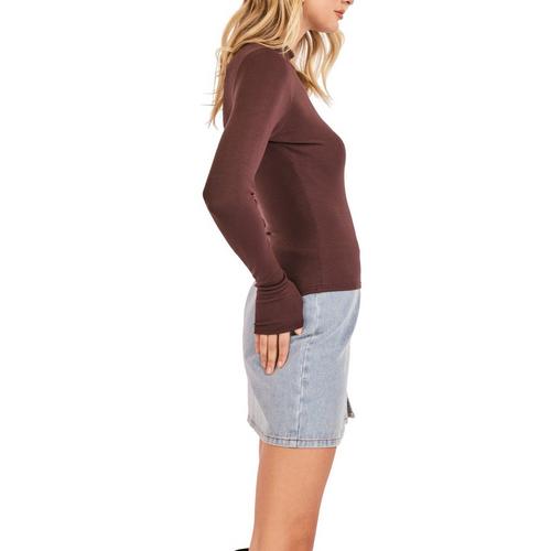 Women's Sadie And Sage Ronan Long Sleeve Mock Neck Shirt - Primary Image