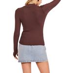Women's Sadie And Sage Ronan Long Sleeve Mock Neck Shirt - Thumbnail 3 of 3