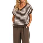 Women's Sage The Label Chantal Sleeveless V-Neck Sweater Vest - Thumbnail 2 of 4