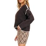 Women's Sadie And Sage Juliet Contrast Pullover Sweater - Thumbnail 2 of 3