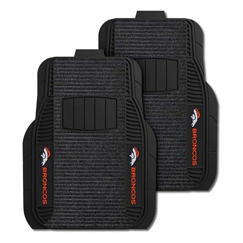 Logo Brands Denver Broncos Deluxe Car Mat Set - Primary Image