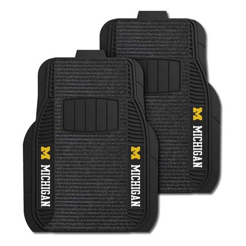 Logo Brands Michigan Wolverines Deluxe Car Mat Set - Primary Image