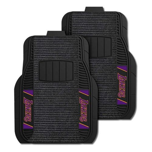Logo Brands Los Angeles Lakers Deluxe Car Mat Set - Primary Image