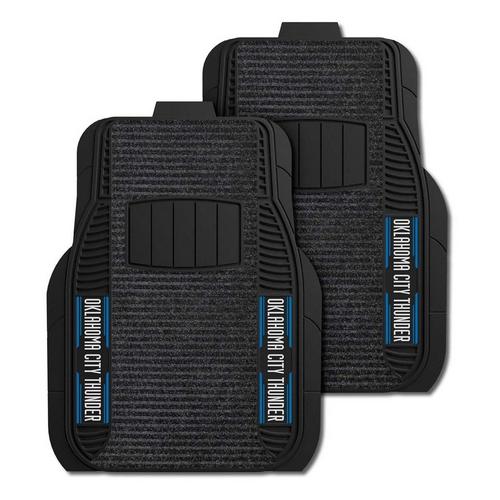 Logo Brands Oklahoma City Thunder Deluxe Car Mat Set - Primary Image