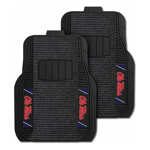 Logo Brands Mississippi Rebels Deluxe Car Mat Set - Primary Image