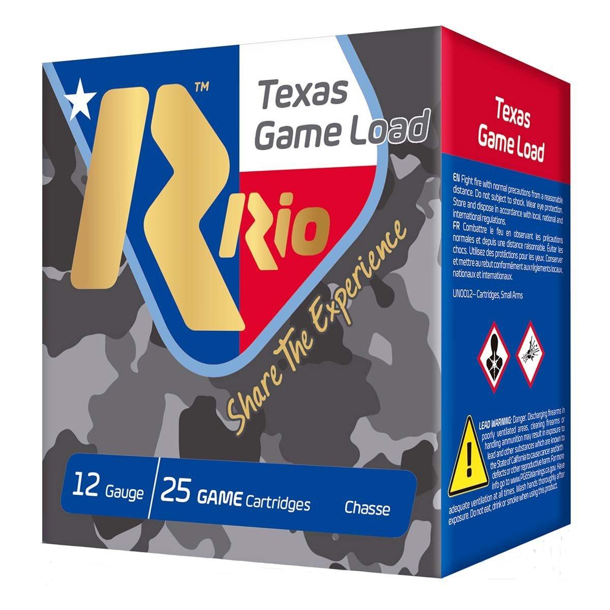 Rio Ammo Rio Ammunition Texas Game Load 12 Gauge Shotshells 25 Round Box - Rio Ammo
