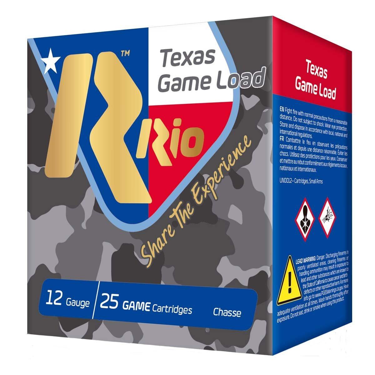 Rio Ammo Rio Ammunition Texas Game Load 12 Gauge Shotshells 25 Round Box - Rio Ammo