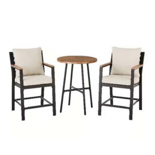 Living Accents Cecily 3 pc Black Steel Balcony Set - Primary Image