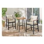 Living Accents Cecily 3 pc Black Steel Balcony Set - Thumbnail 3 of 3