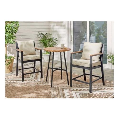 Living Accents Cecily 3 pc Black Steel Balcony Set - Primary Image