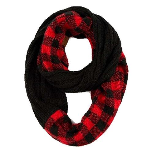 Women's C.C Buffalo Checkered Infinity Scarf - Primary Image