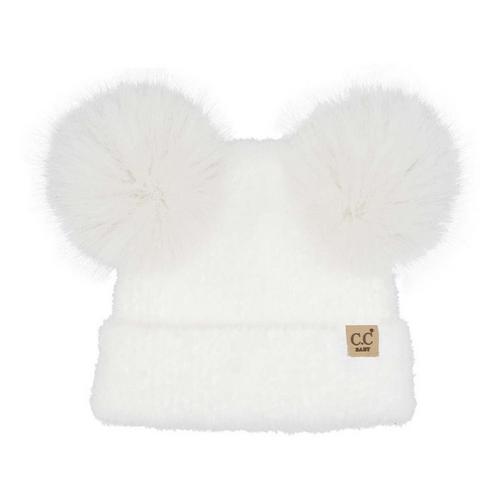 Baby Girls' C.C Pom Pom Plush Beanie - Primary Image