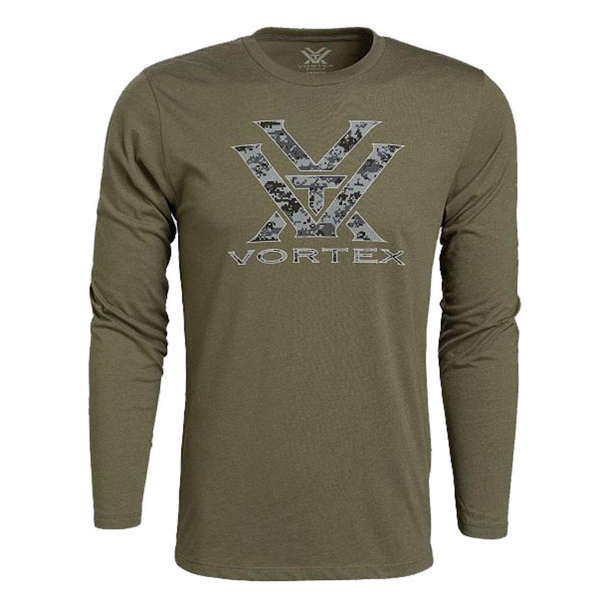 Men's Vortex Digital Camo Core Logo Long Sleeve T-Shirt - Vortex