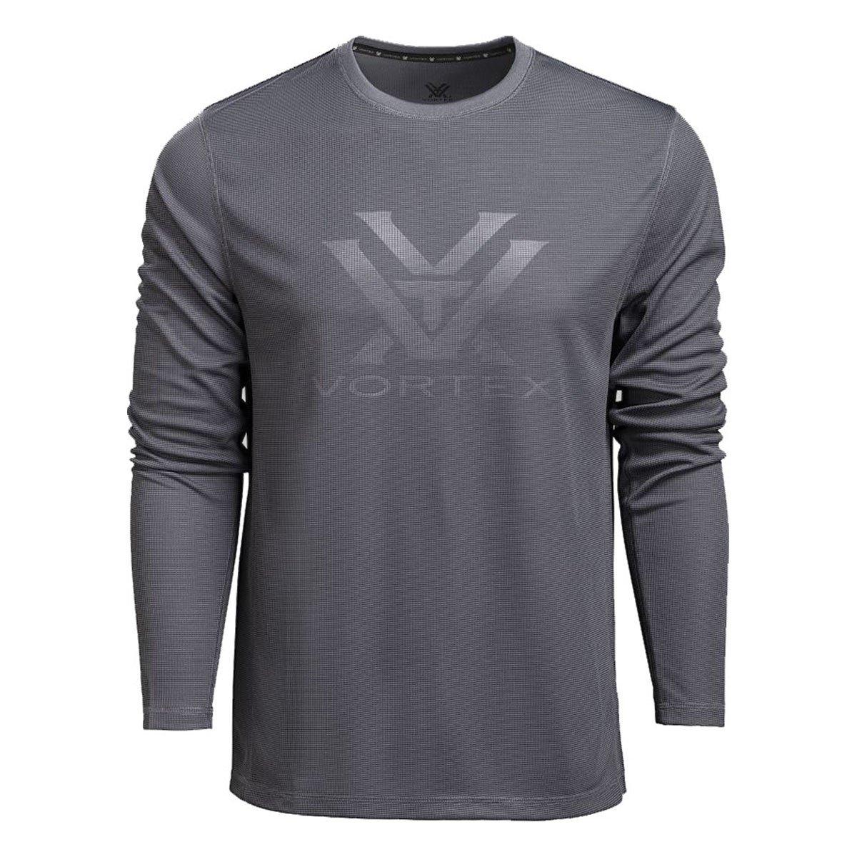 Men's Vortex Core Logo Performance Grid Long Sleeve T-Shirt - Vortex