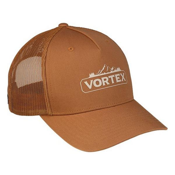 Men's Vortex Peakline Silicone Logo Shooting Adjustable Hat One Size Caramel