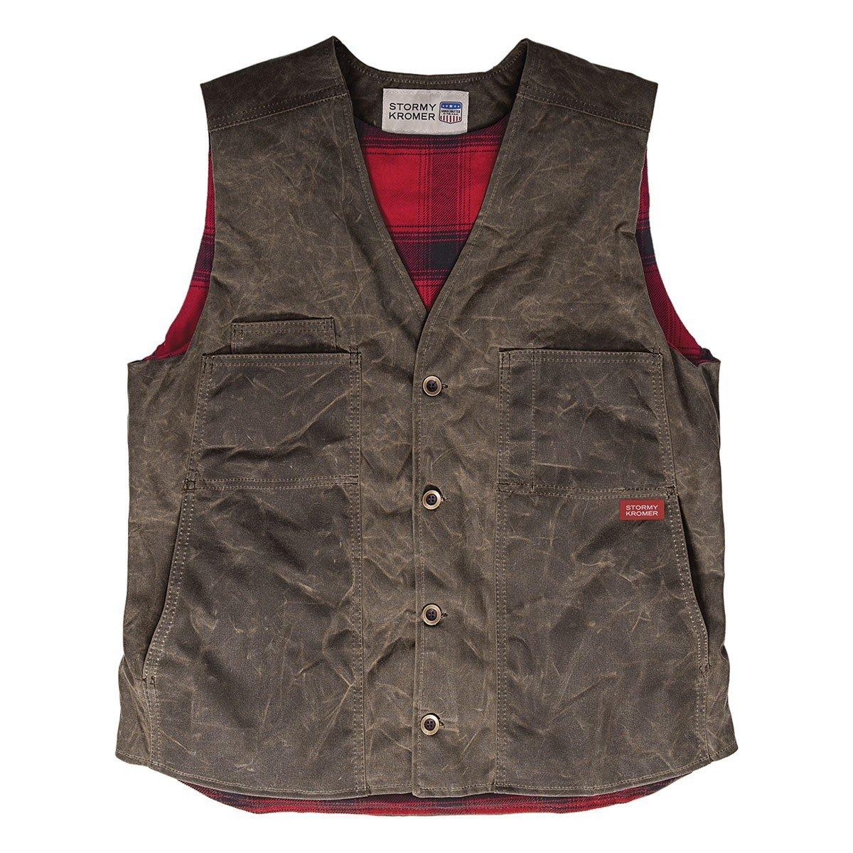 Men's Stormy Kromer The Waxed Button with Lining Vest - Stormy Kromer