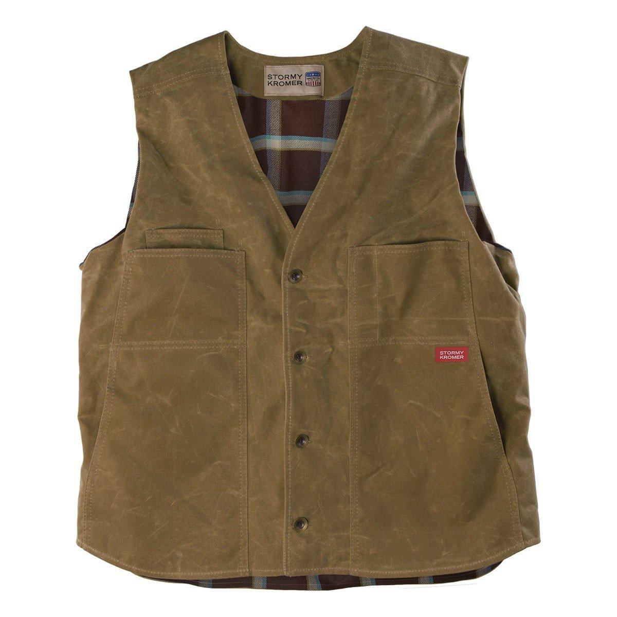 Men's Stormy Kromer The Waxed Button with Lining Vest - Stormy Kromer