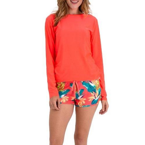 Women's U.S. Apparel Long Sleeve Swim Rashguard - Primary Image