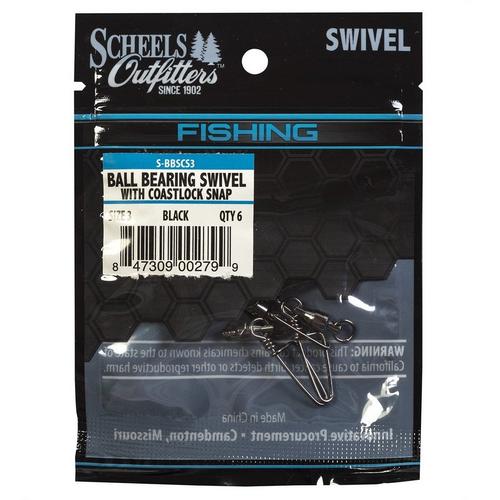 Scheels Outfitters Ball Bearing Swivel with Coastlock Snap 50 ct. - Primary Image