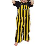Game Bibs Toddler Black & Gold Overall Bibs - Thumbnail 1 of 2