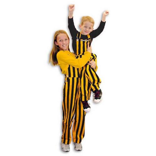 Game Bibs Kids' Black & Gold Overall Bibs - Primary Image