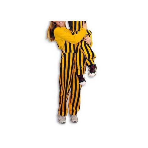 Game Bibs Kids' Black & Gold Overall Bibs - Primary Image