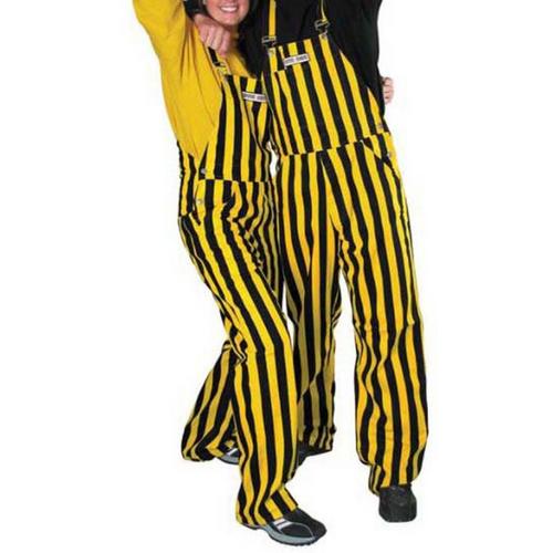 Game Bibs Black & Gold Striped Overall Bibs - Primary Image