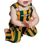 Game Bibs Baby Green & Gold Overall Bibs - Thumbnail 1 of 2