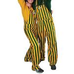 Game Bibs Green & Gold Striped Overall Bibs - Thumbnail 1 of 2