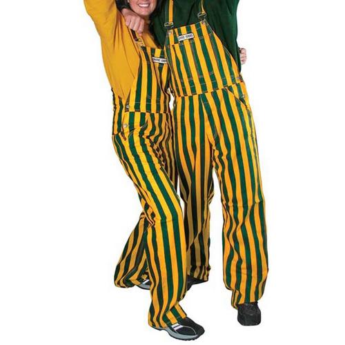 Game Bibs Green & Gold Striped Overall Bibs - Primary Image