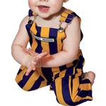 Game Bibs Baby Purple & Gold Overall Bibs - Thumbnail 2 of 2