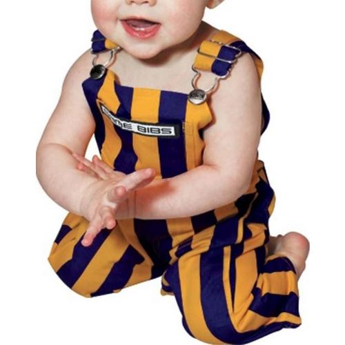 Game Bibs Baby Purple & Gold Overall Bibs - Primary Image