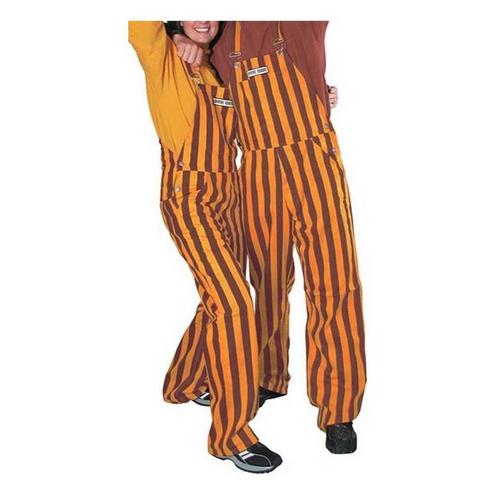 Game Bibs Maroon & Gold Striped Overall Bibs - Primary Image