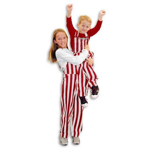 Game Bibs Kids' Maroon & White Overall Bibs - Primary Image