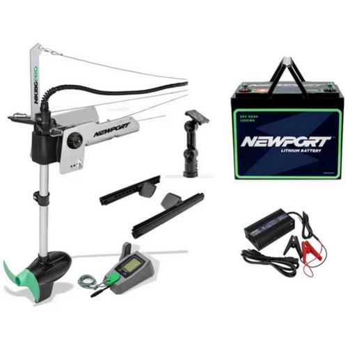 Native Watercraft TitanX Propel/LTE/Hammer/Max 10 Stern Newport NK180 Pro + 24V 50AH Battery Motorization Kit - Primary Image