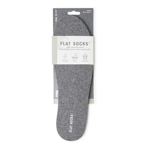 Flat Socks Dark Heather Grey Wool Insoles - Primary Image