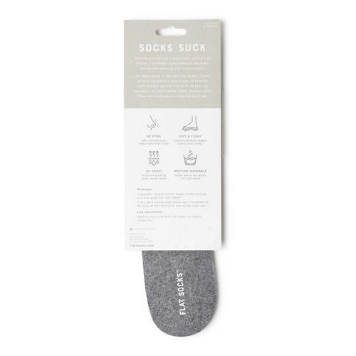 Flat Socks Dark Heather Grey Wool Insoles - Primary Image
