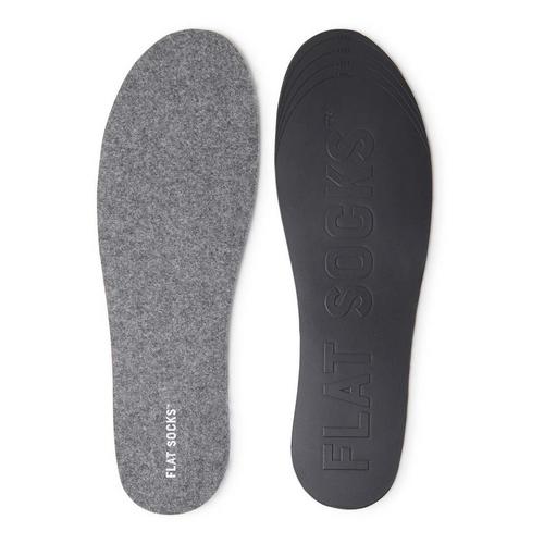 Flat Socks Dark Heather Grey Wool Insoles - Primary Image