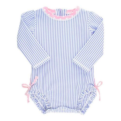 Baby Girls' RuffleButts Long Sleeve Rash Guard One Piece Swimsuit - Primary Image