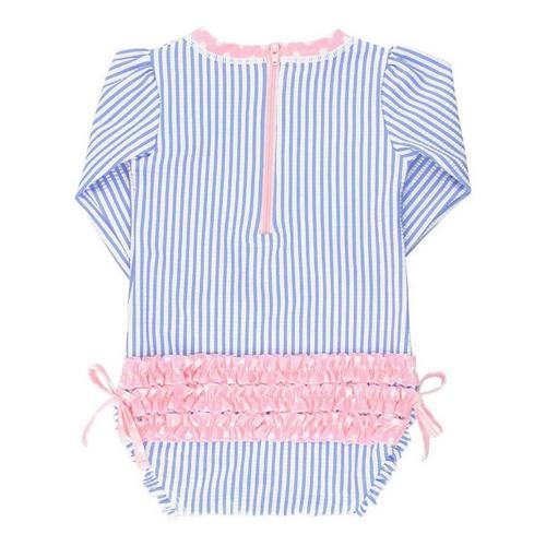 Baby Girls' RuffleButts Long Sleeve Rash Guard One Piece Swimsuit - Primary Image