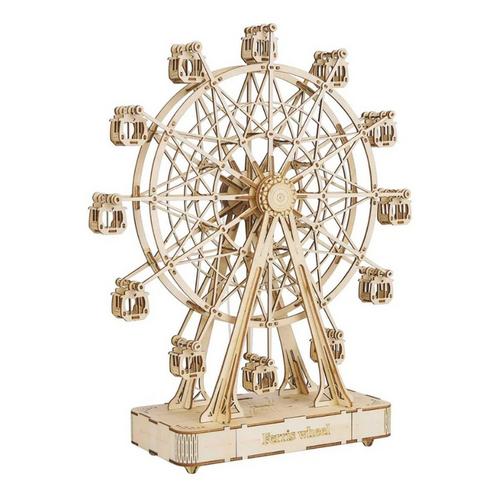 Hands Craft 3D Modern Wooden Puzzle Music Box Ferris Wheel - Primary Image