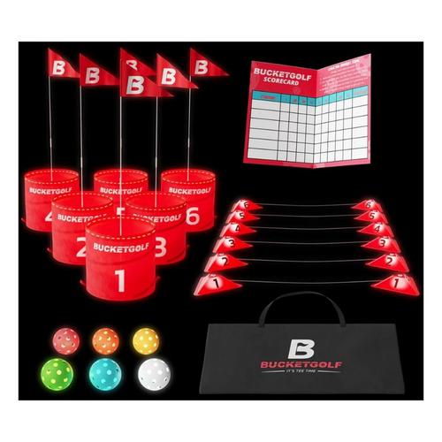 BucketGolf Glow in the Dark 6 Hole Game - Primary Image