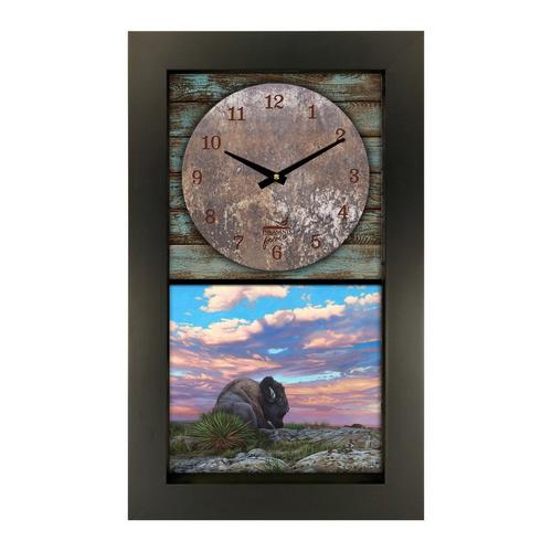 Print & Frame Bison Mantel Clock - Primary Image