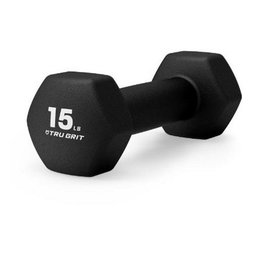 Tru Grit Black Neoprene Dumbbell - Primary Image