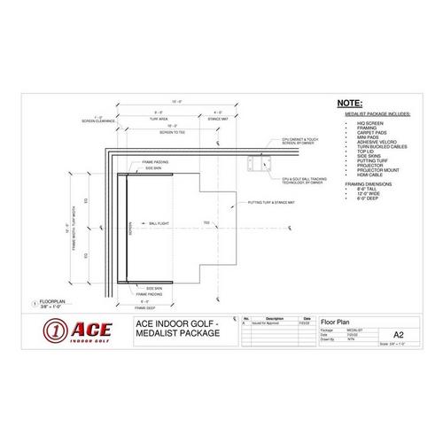 Ace Indoor Golf Medalist Golf Simulator Enclosure Kit - Primary Image