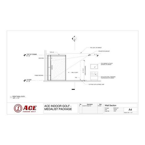 Ace Indoor Golf Medalist Golf Simulator Enclosure Kit - Primary Image