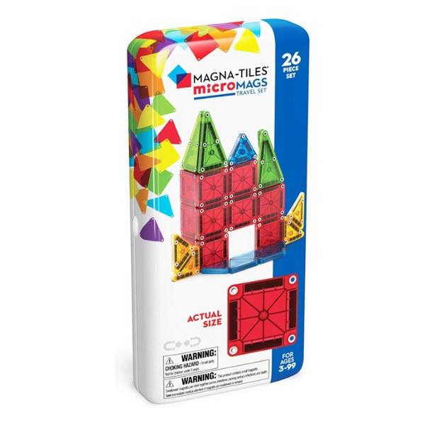 Magna Tiles microMAGS 26 Piece Travel Magnetic Construction Set